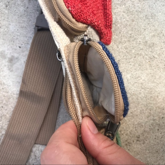Himalayan Hemp Fanny Pack Multi Colored Lots Of Pockets - Picture 5 of 16